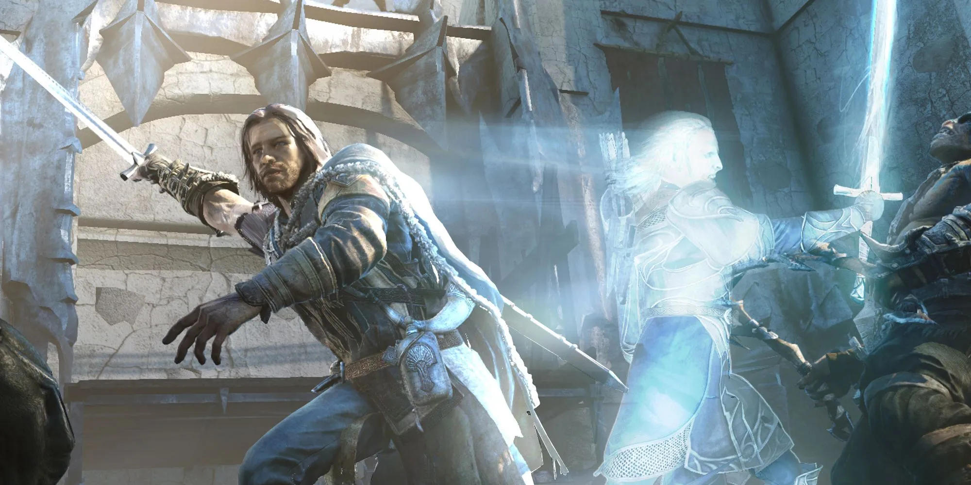 Talion và Celebrimbor trong game Middle-earth: Shadow of War