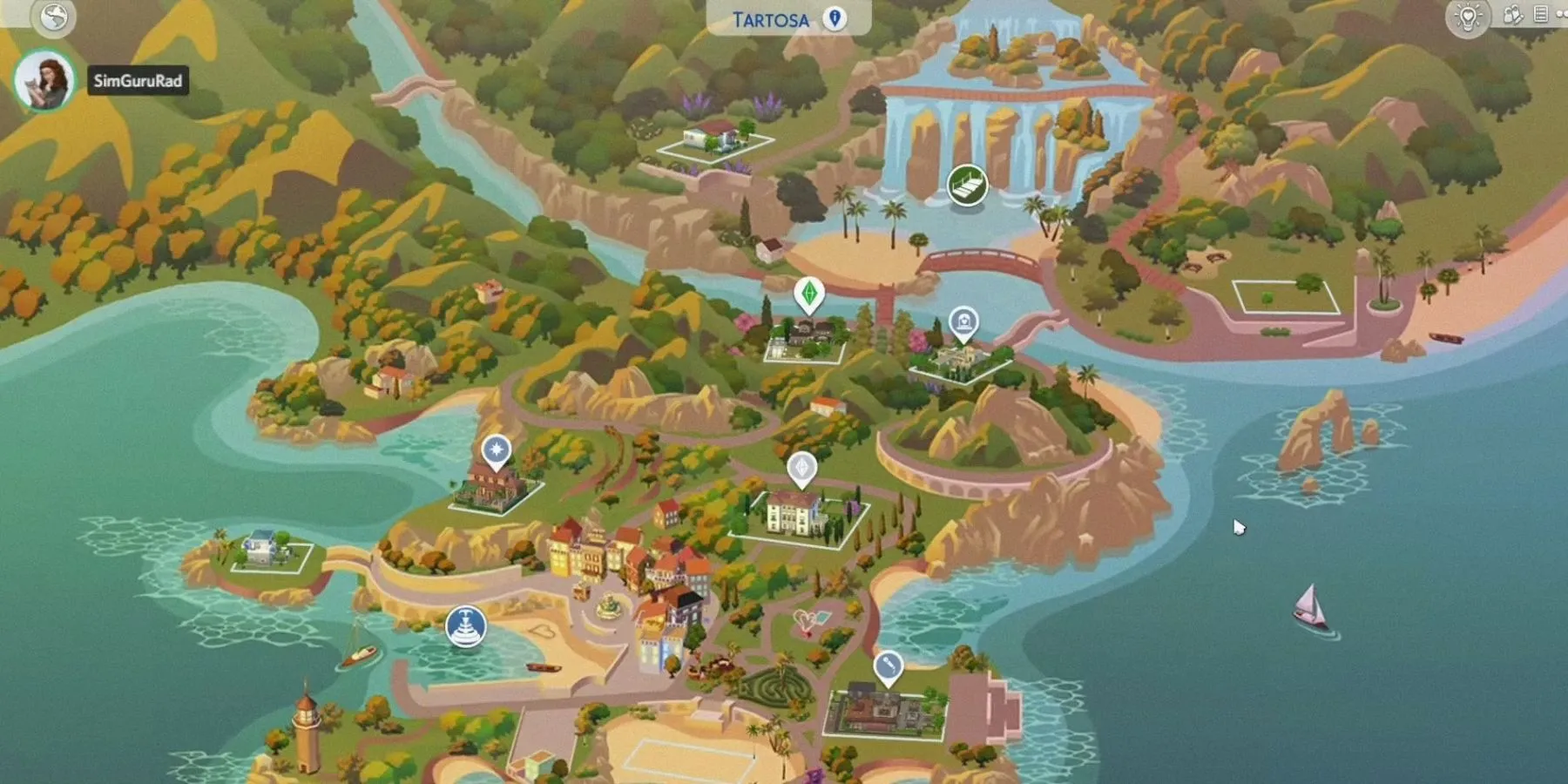 Thị trấn ven biển Tartosa, địa điểm lý tưởng cho đám cưới trong The Sims 4 My Wedding Stories