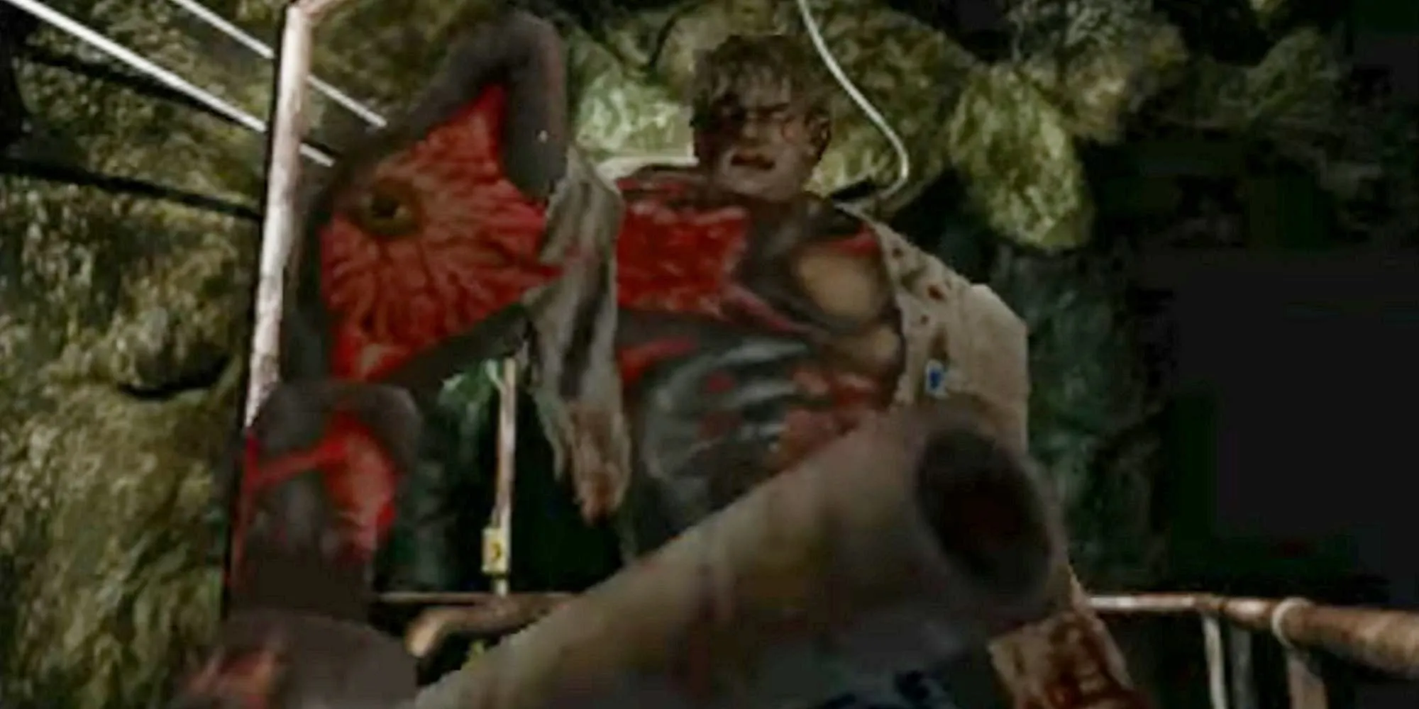 Tiến sĩ William Birkin sau khi tiêm G-Virus trong Resident Evil 2 PS1