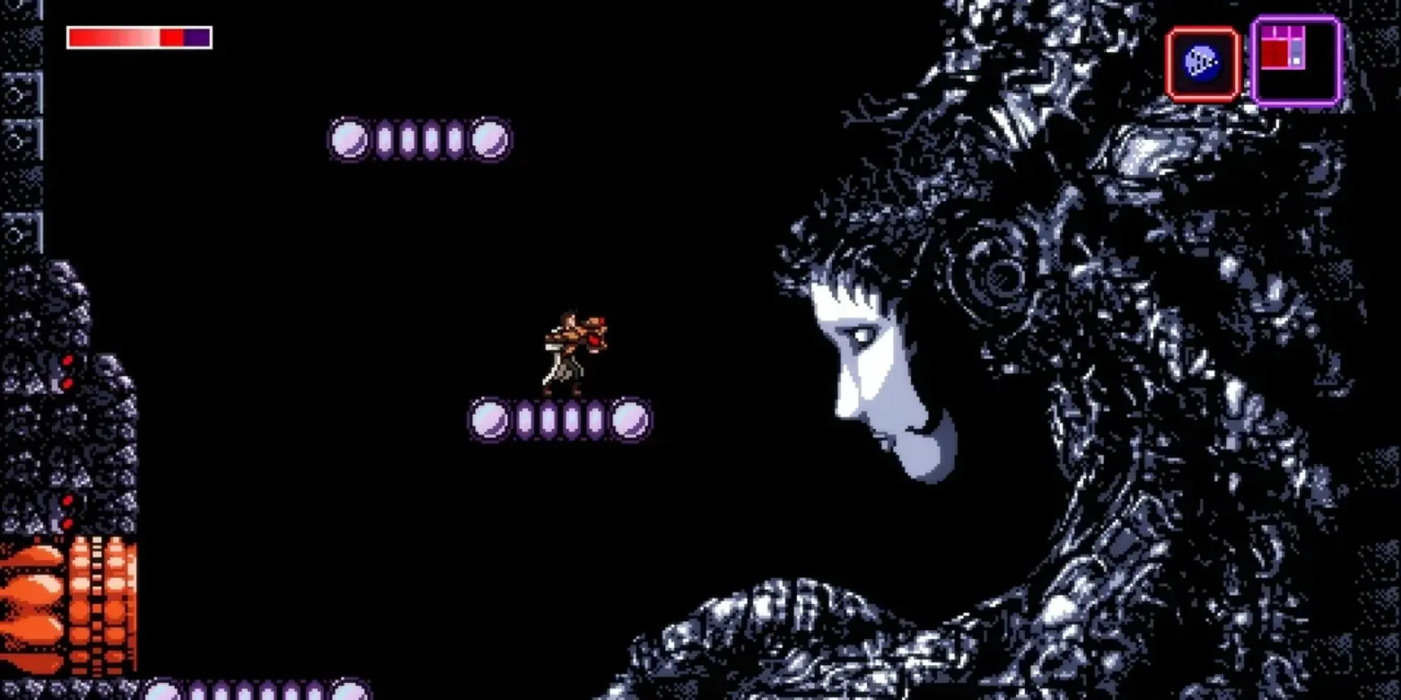 Trace khám phá thế giới ngoài hành tinh trong game Metroidvania khoa học viễn tưởng Axiom Verge