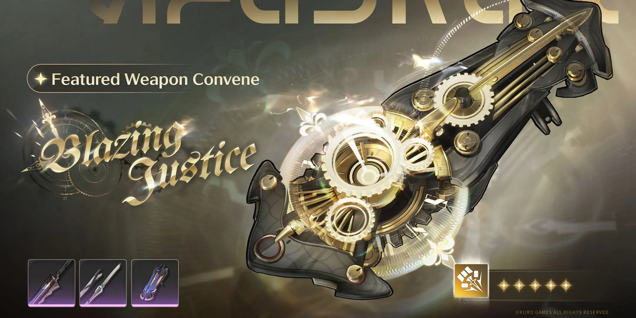 Vũ khí trấn phái Blazing Justice đi kèm banner Zani trong Wuthering Waves 2.3.